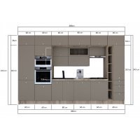 Bucatarie ZONE B 380 FRONT MDF K002 / decor 200